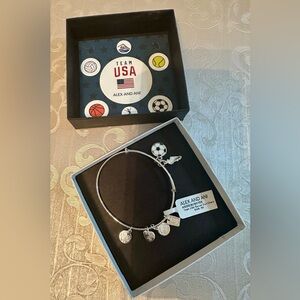 Alex and Ani Soccer Charm Bracelet in Silver